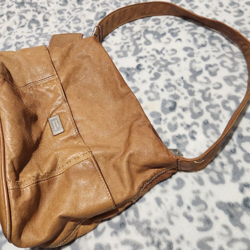 Frankie Johnnie Leather Handbag Size 12x8x5 Brown Shoulder Bag - Picture 2 of 16